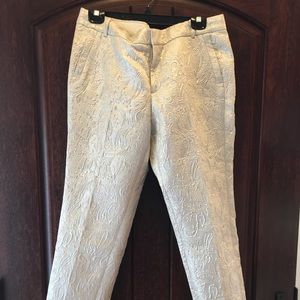 JCrew Metallic Paisley Pants